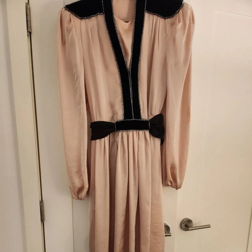 $2300 philosophy de lorenzo rhinestones dress size 48